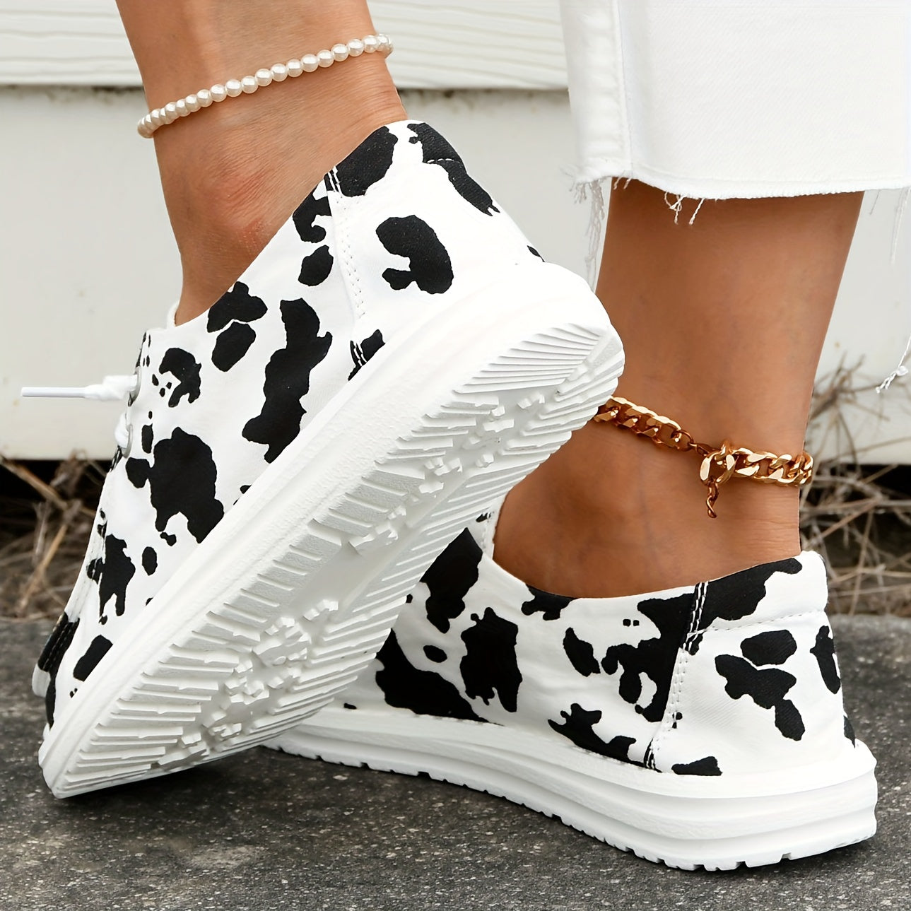 Sunflower & Leopard Flat Shoes Women's Casual Lightweight Walking Shoes