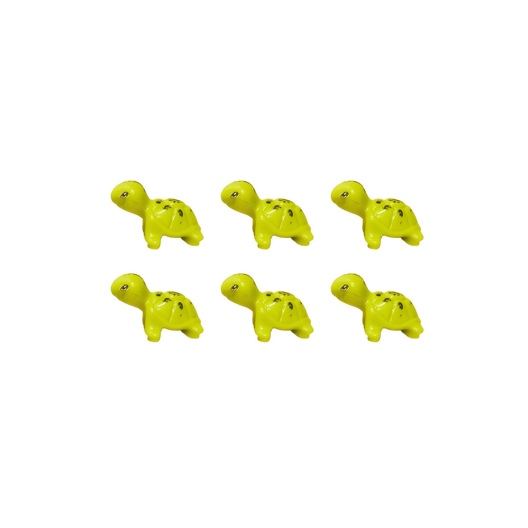 6pcs Turtle Building Block Accessories Dark & Light Green