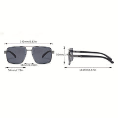Men's Large Aviator Sunglasses Double Beam UV Protection
