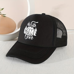 Casual Game Console Mesh Stitching Cap for Summer Holiday Outdoor Traveling