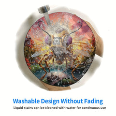 Round Machine Fly Pattern Mouse Pad 20x20cm