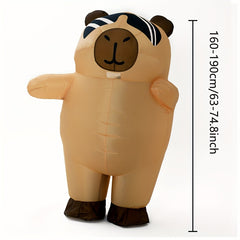 Adult Capybara Inflatable Costume with Glasses