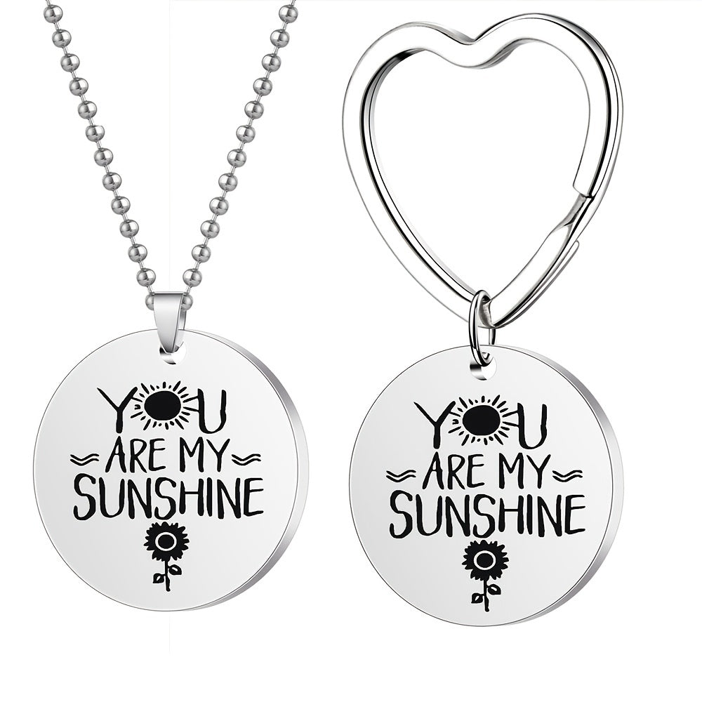 Sunshine Stainless Steel Keychain Necklace