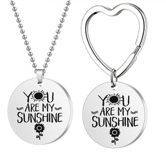 Sunshine Stainless Steel Keychain Necklace