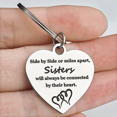Boys' Heart & Sister Necklaces Set with Stainless Steel Pendants