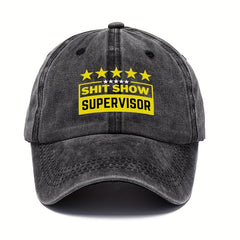 Washed Cotton Retro Letter Baseball Cap Outdoor Sports Adjustable Sunshade Hat