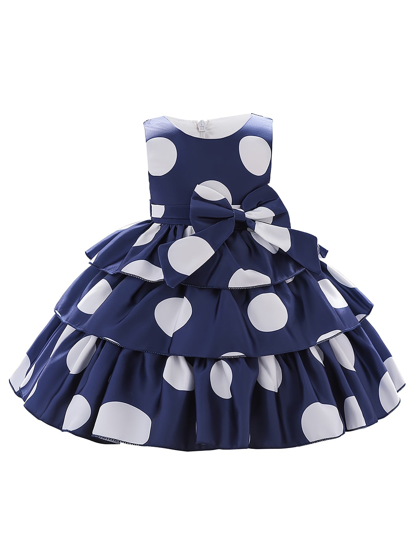 Sleeveless Polka Dot Princess Dress for Toddler Girls
