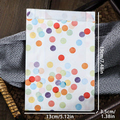 10pcs Colorful Dots Pattern Gift Bags 13x3.51x19cm