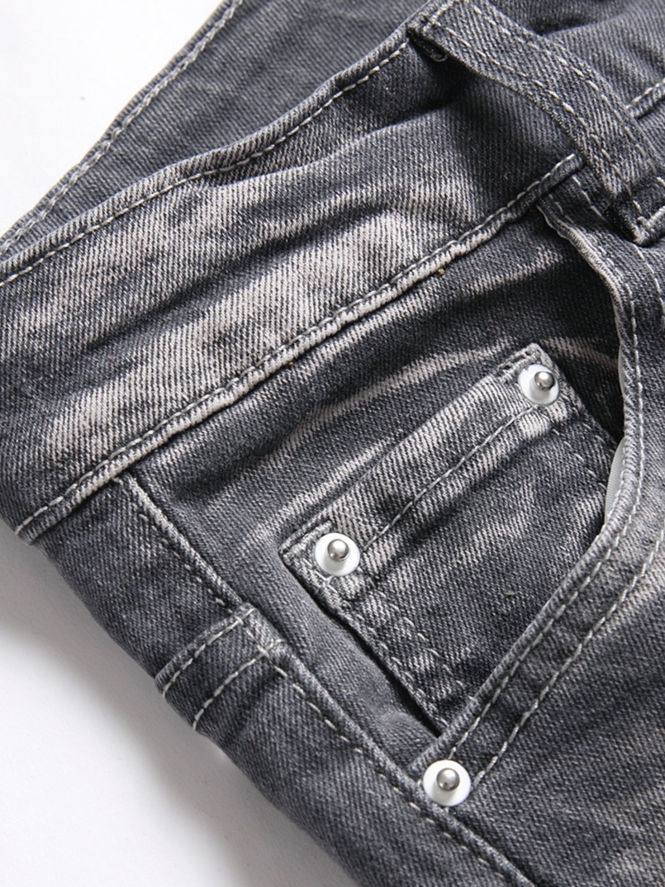 Boys Distressed Stretch Jeans Slim Fit Denim Pants