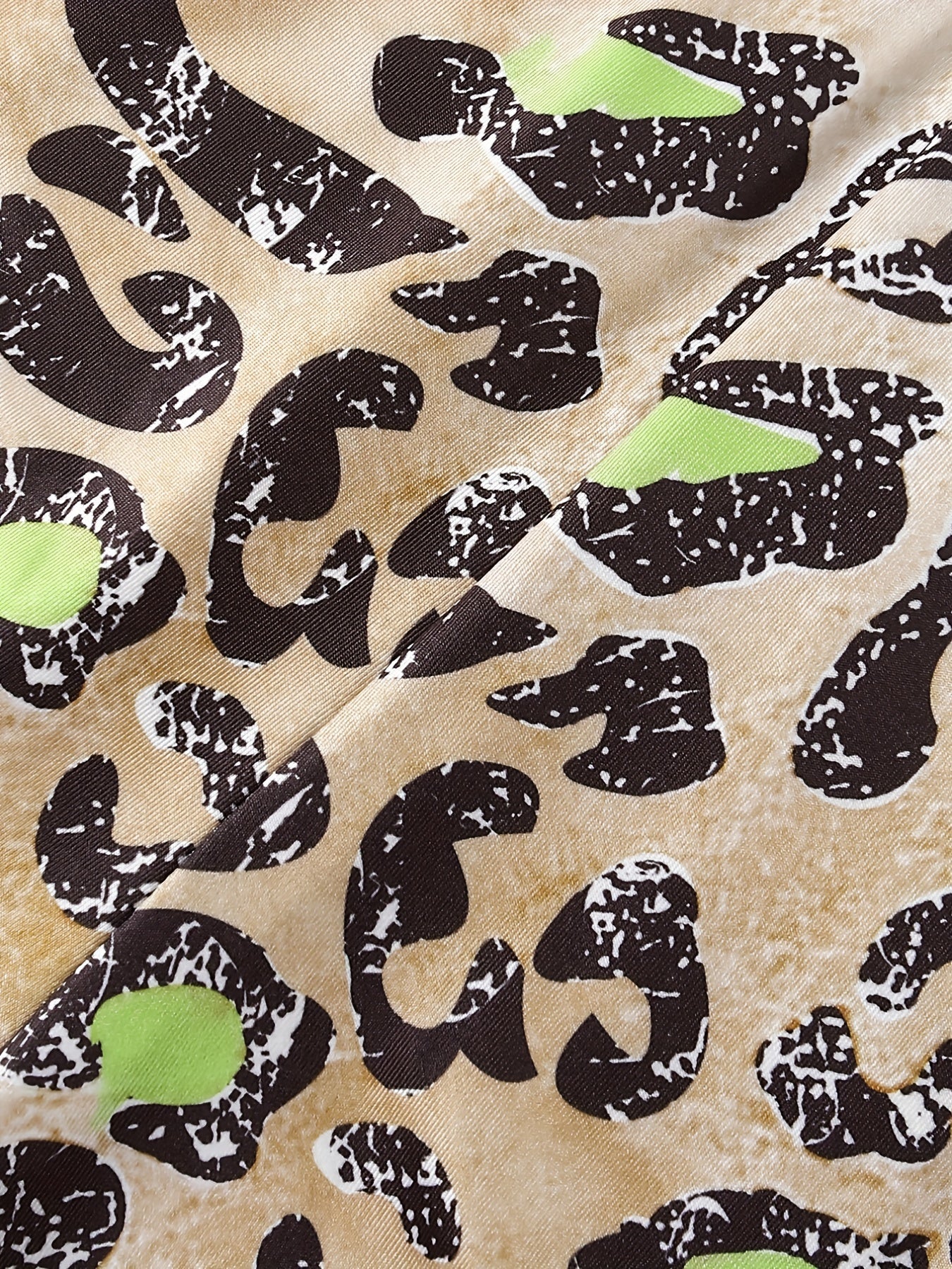 Sporty Leopard Print Plus Size Pajama Shorts