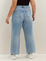 Women's Plus High Rise Wide Leg Jeans
