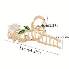 Vintage Flower Hair Clip with Daffodils & Four Flowers Fairy Hair Claw