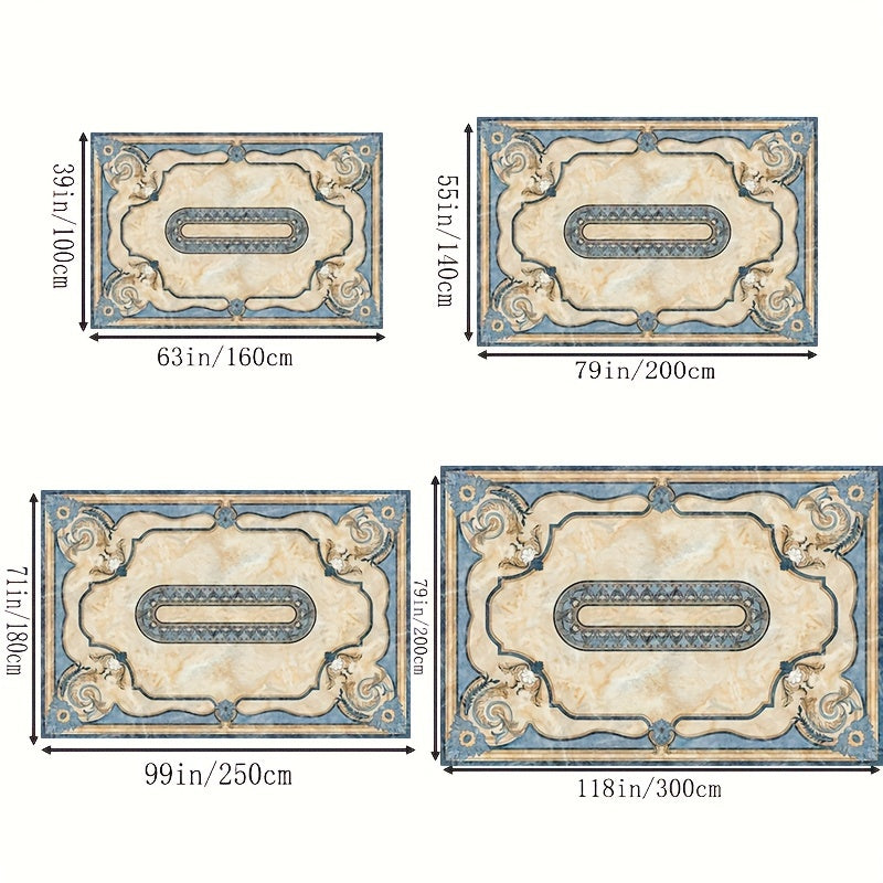 Boho Anti Fatigue Kitchen Rug Vintage Non Slip Soft Faux Sheepskin Floor Mat