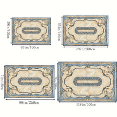 Boho Anti Fatigue Kitchen Rug Vintage Non Slip Soft Faux Sheepskin Floor Mat