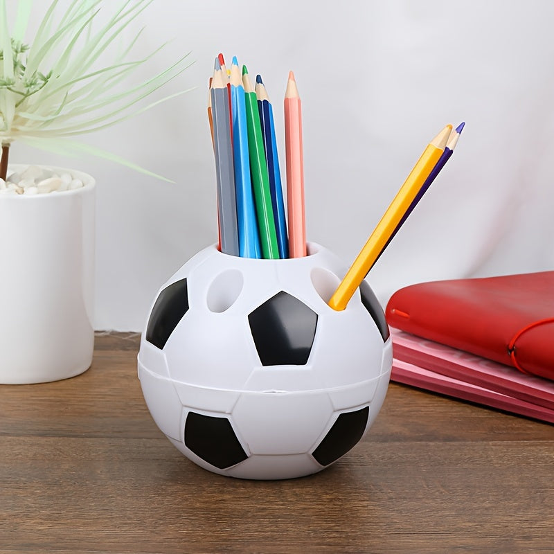 Soccer Shape Pen Pencil Holder Desktop Rack Home Decoration