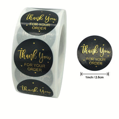 500pcs Bronzing Thank You Adhesive Sticker Label 1 Inch Gift Pack