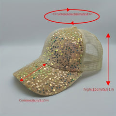 Sequins Baseball Cap Personalized Hat For Men Women