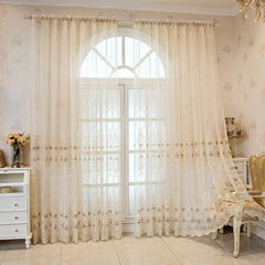 Euro Geometric Sheer Curtain for Living Room Bedroom