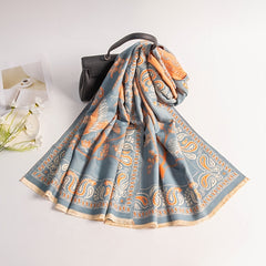 Cashmere Shawl Poncho Bird Pattern Winter Women Shawl Wrap Long