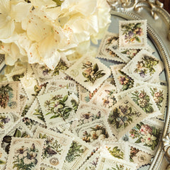 45pcs Romantic Retro Flower Diary DIY Decoration Sealing Stickers