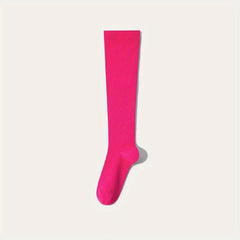 Candy Color Calf Socks for Cycling Running Women