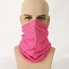 Pink Cycling Headscarf for Men with Print
