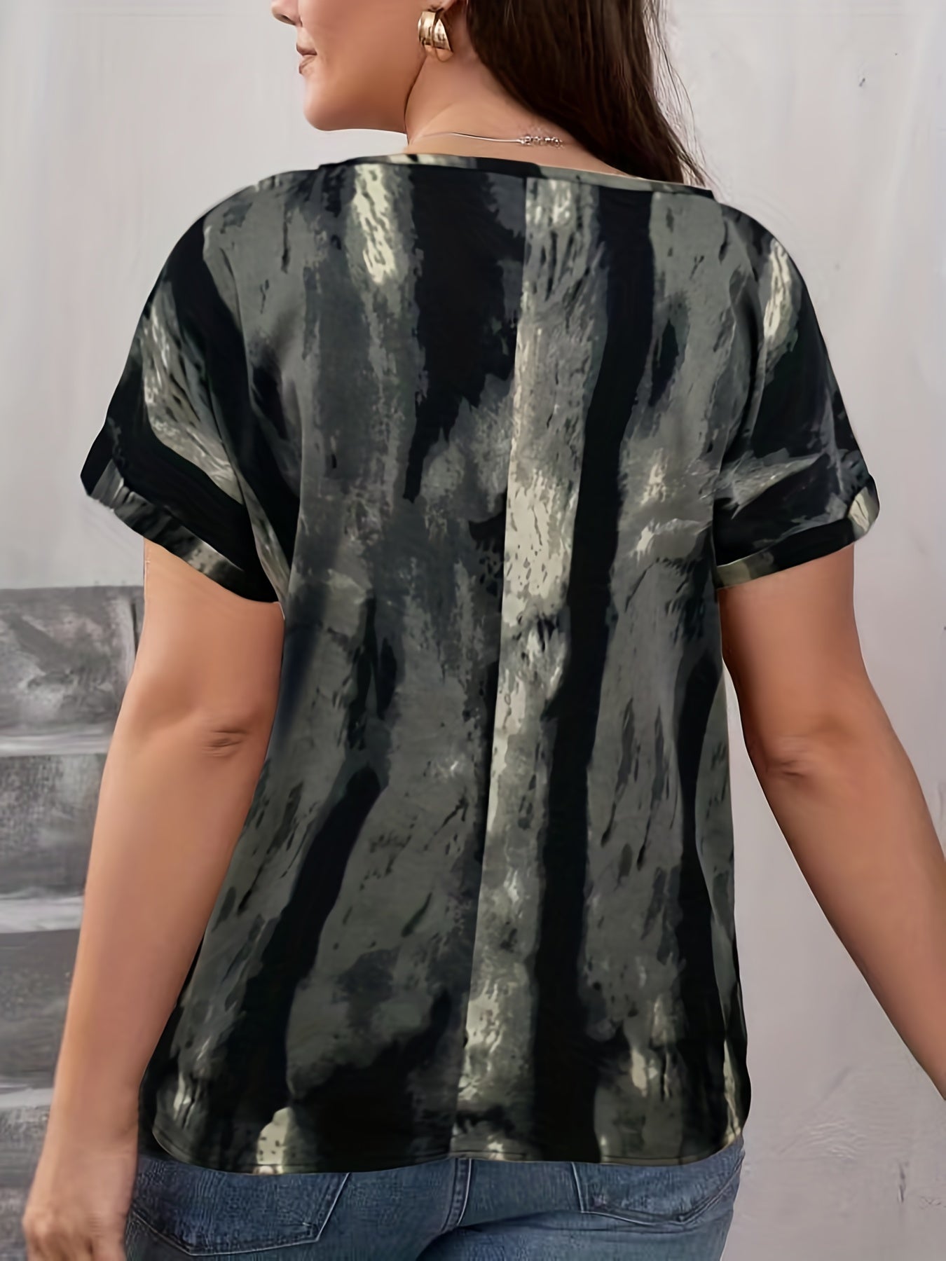 Colorblock Stripe Print Short Sleeve T-shirt