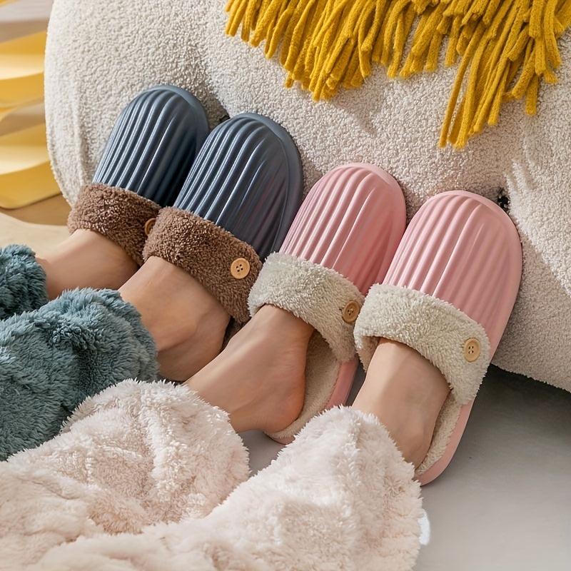 Women's Detachable Lined Slippers Closed Toe Indoor Shoes