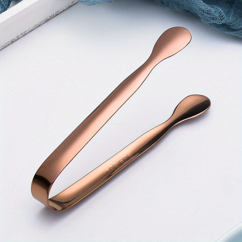 2pcs Stainless Steel Serving Tongs for Buffet Ice Cube Fruit Bread Steak Salad