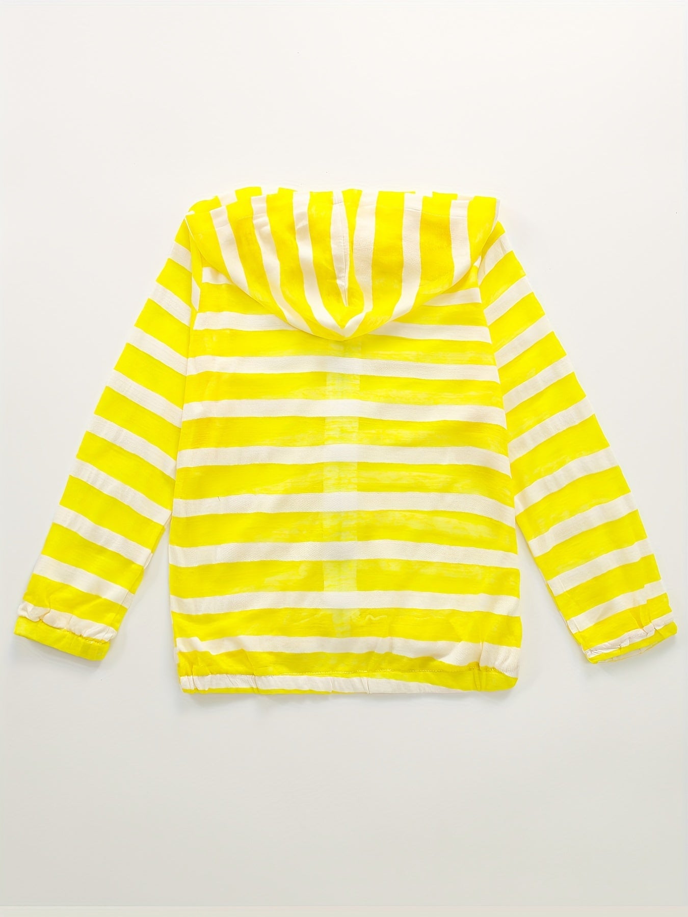 Summer Children's Striped Round Tie Hooded Sunscreen Cardigan