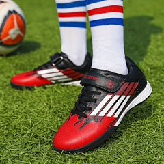 Youth Turf Football Boots Anti-Skid Lace Up Soccer Cleats