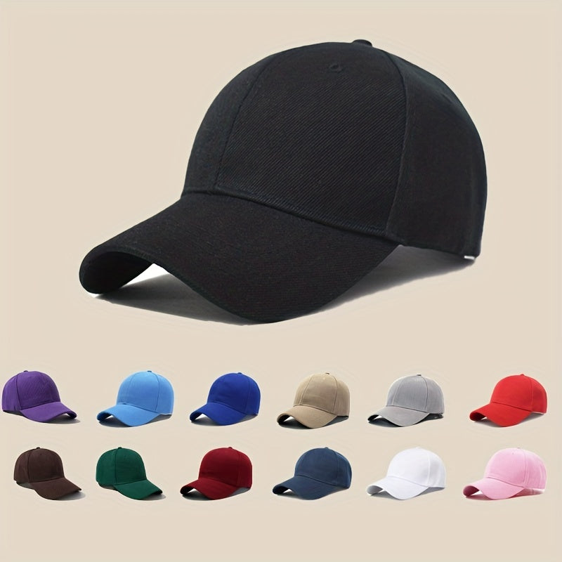 Solid Cotton Baseball Cap Lightweight Casual Couple Dad Hats Unisex Sun Hats