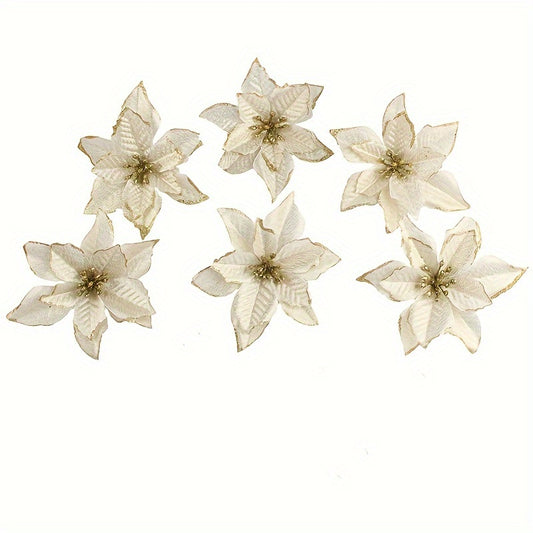 6pcs Christmas Flowers Xmas Tree Ornaments Xmas Decorations