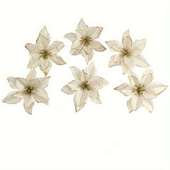6pcs Christmas Flowers Xmas Tree Ornaments Xmas Decorations