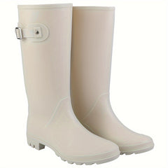 PVC Buckle Decor Non Slip Rain Boots Waterproof Lightweight