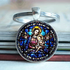Retro Bag's Keychain Mother Child Keychain Jewelry For Bag Wallet Charm