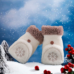 Half Finger Gloves Winter Coldproof Cartoon Gloves Outdoor Sports Gloves