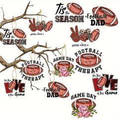 6pcs Football Ornaments For Football Coach Gift School Football Team Ornament