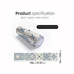 Stylish Moroccan Tile Stickers for Stair Transformation