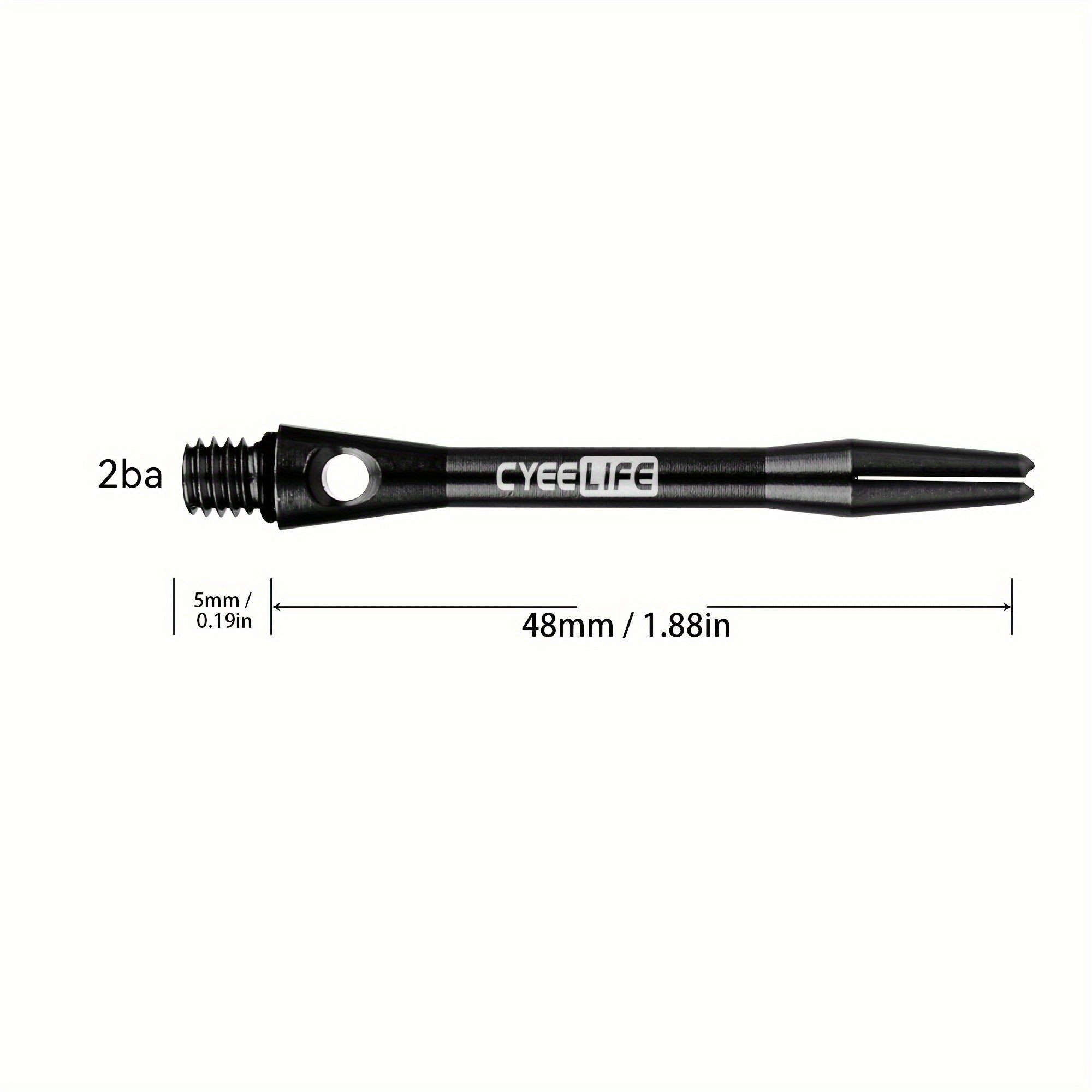 CyeeLife 6pcs 48mm Aluminium Dart Shafts Durable 2BA Dart Stems