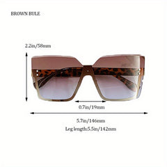 Metal Half Frame Sunglasses Sunscreen High-end Glasses