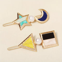 2pcs Minimalist Faux Pearl Hair Clip Set for Women Girls