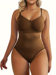 Casual Shapewear Women's Plus Plain Breast Lifting Tummy Control Body