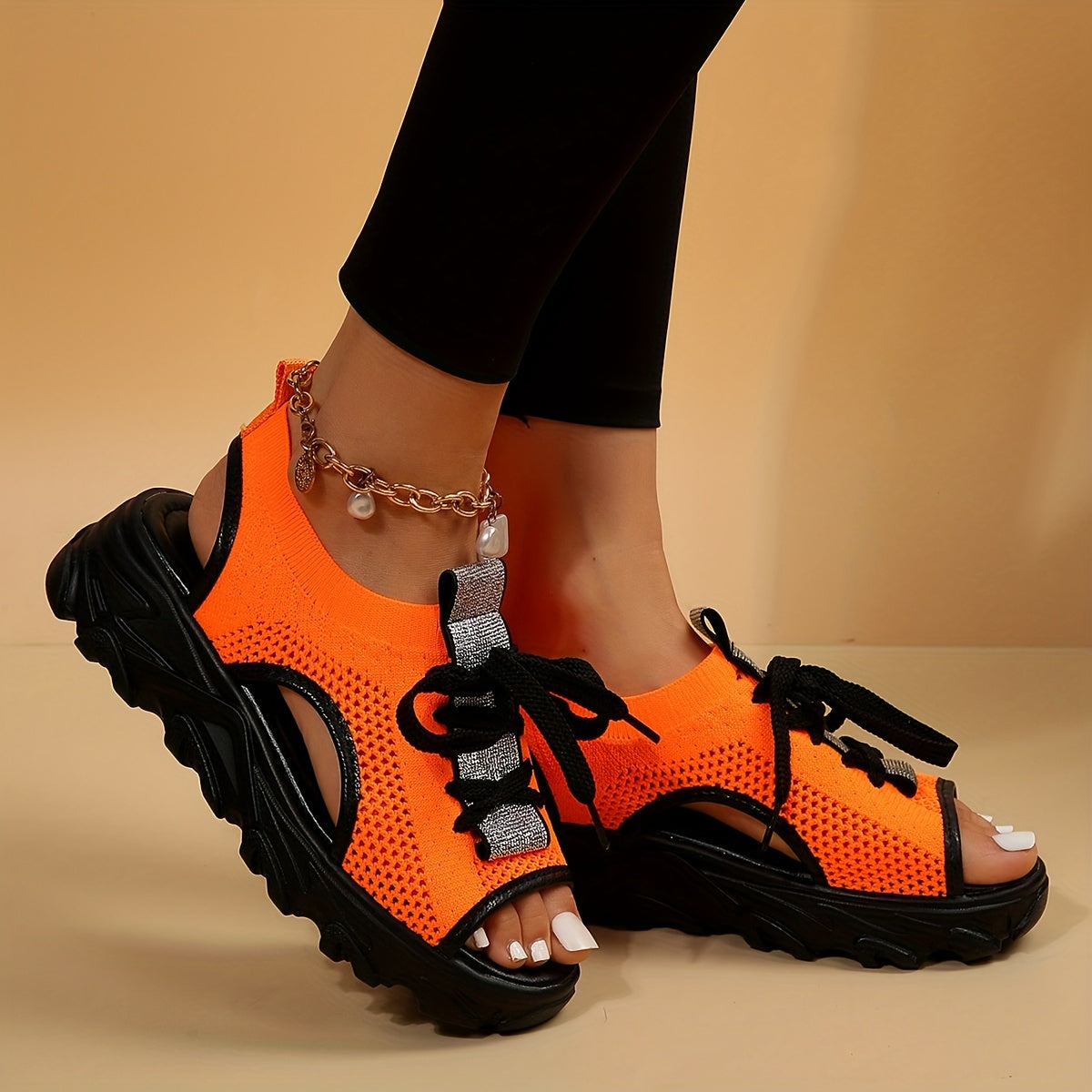 Women's Mesh Breathable Outdoor Sandals with Thick Bottom