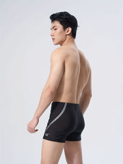 Solid Men's Boxer Sports Swimming Trunks Beach Shorts Surfing Beachwear