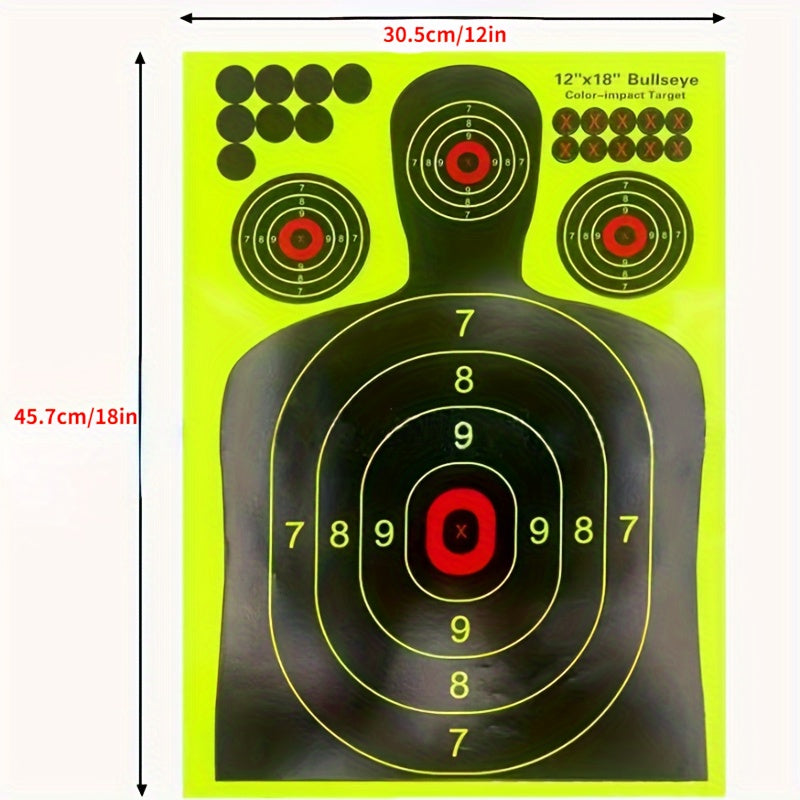 10pcs Shooting Targets 30-48x45-72cm Military Training Accessory