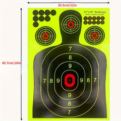 10pcs Shooting Targets 30-48x45-72cm Military Training Accessory