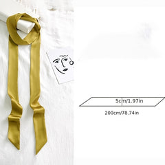 Silk Scarf Tie Bag Handle Hair Small Ribbon Headband Decorative Scarf