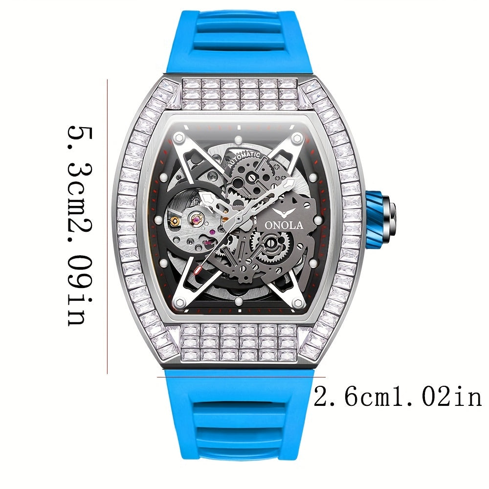 Rhinestone Studded Men's Business Watch