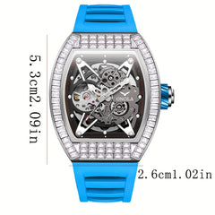 Rhinestone Studded Men's Business Watch
